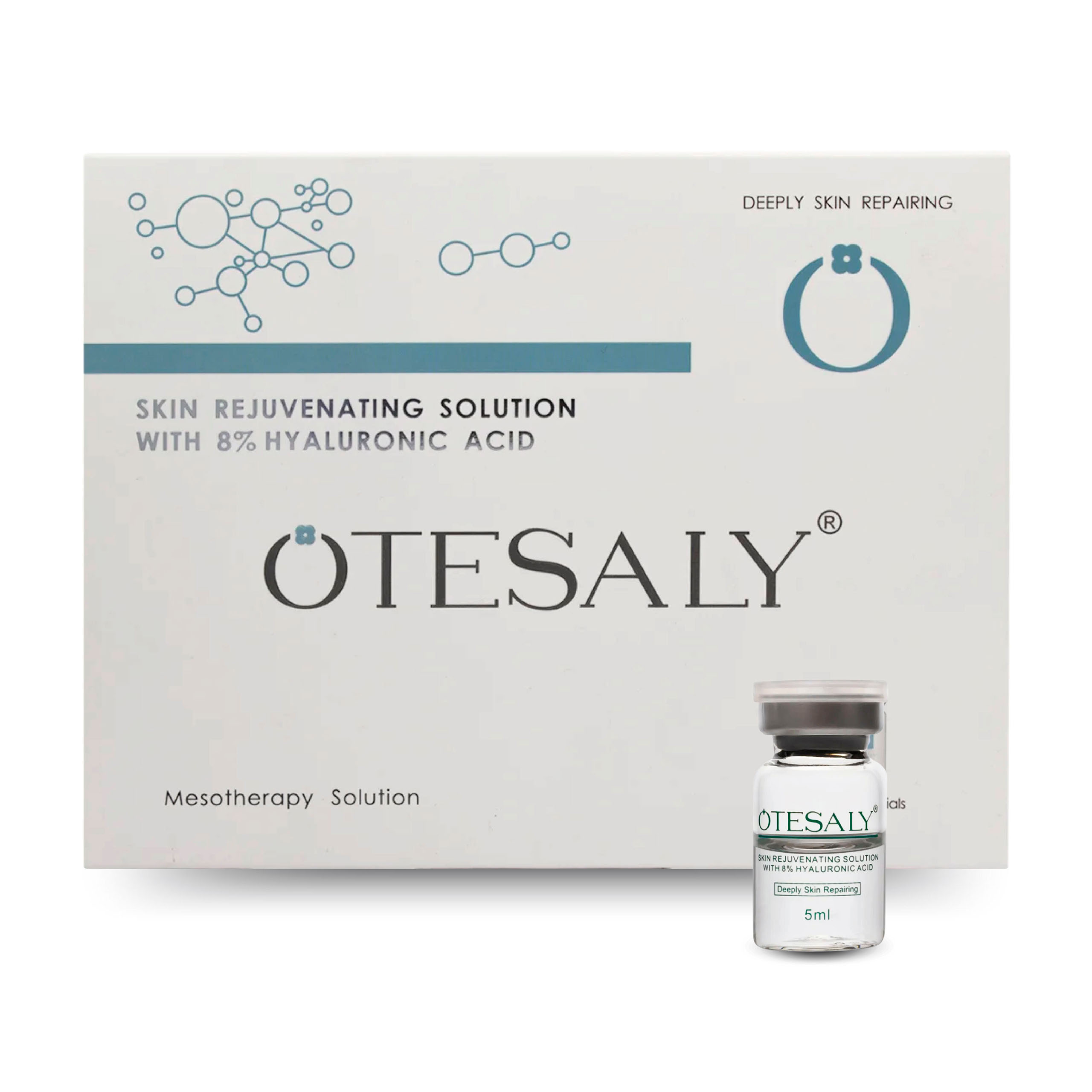 OTESALY SKIN REJUVENATING SOLUTION 1x5ml, Ácido Hialurónico 8%, Hidratación Profunda, Luminosidad y Rejuvenecimiento Facial Profesional